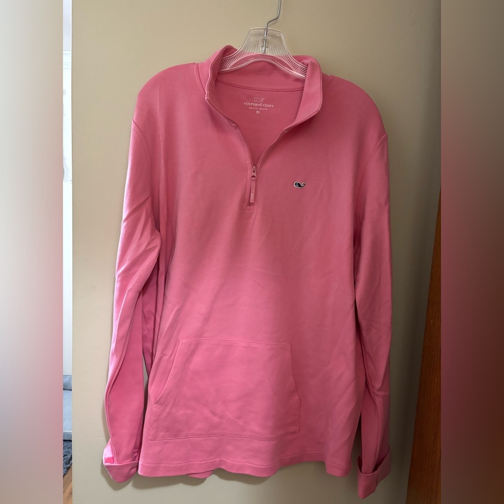 Vineyard Vines Women’s Pink Quarter-Zip Sweatshirt